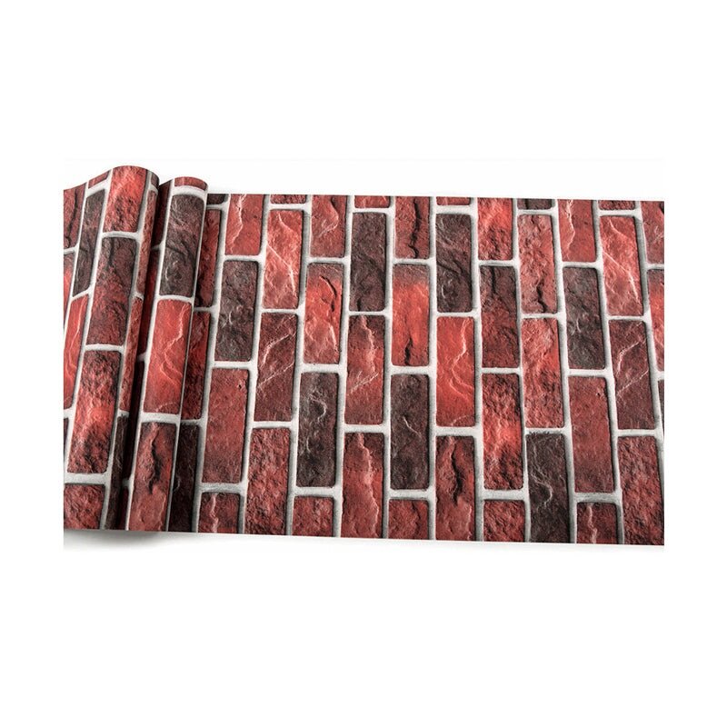 Papier peint brique rouge