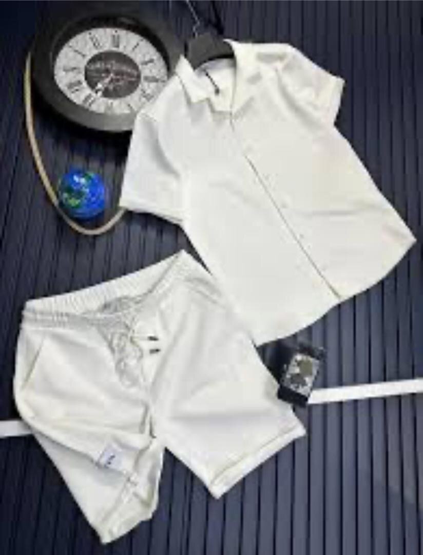 Ensemble homme - short et chemise vert