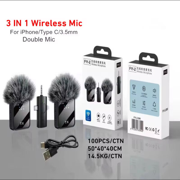 Microphones sans fil 3-en-1