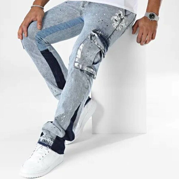 Jeans homme bicolores stylés