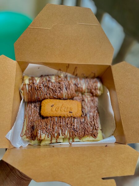 Crêpes nature et chocolat