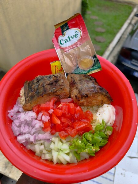 Garba(poisson thon frit)