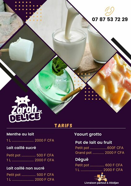 Produits laitiers Zarah Délice