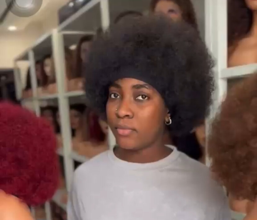 Perruque Afro Noire bandeaux