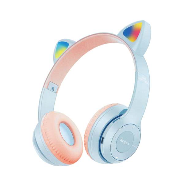 Casque Bluetooth Oreille De Chat Sans Fil Avec Lumière Pour