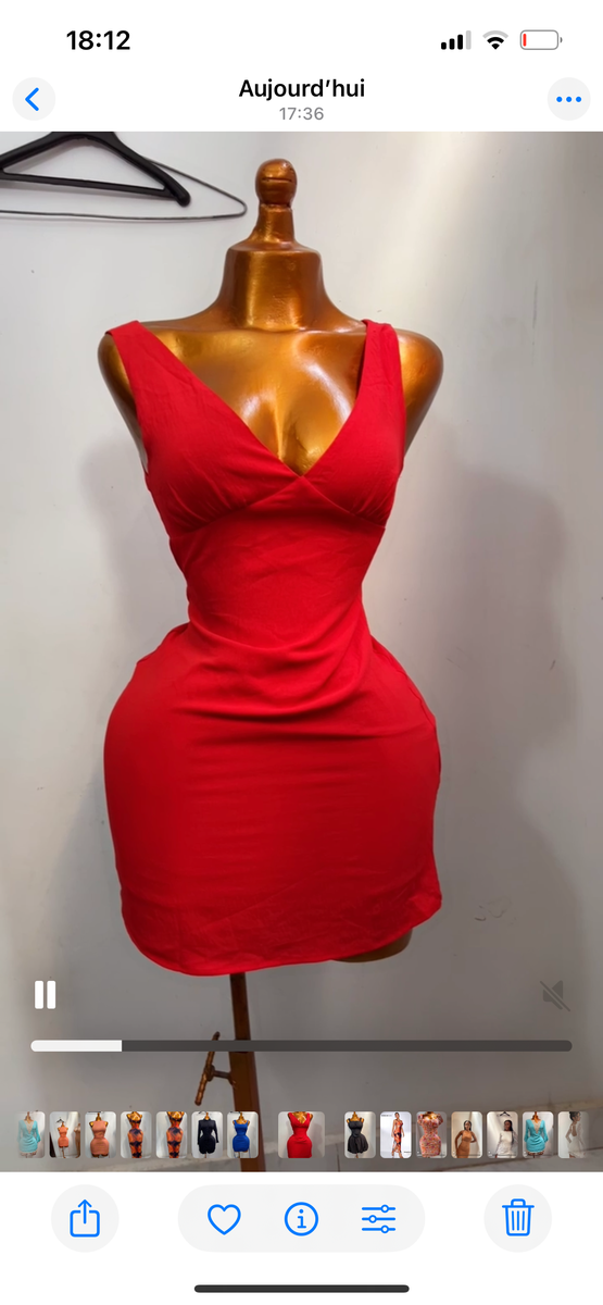 Robe moulante rouge élégante