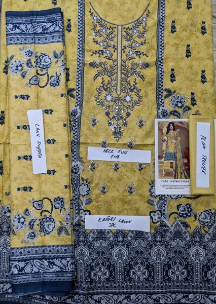Printed lawn suit