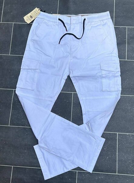 Pantalon cargo homme blanc