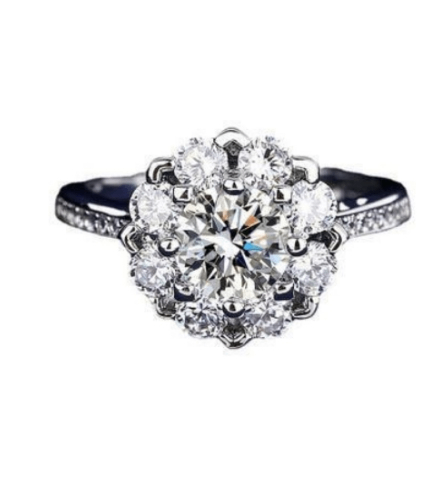 Bague de Fiançailles Diamant Fleur