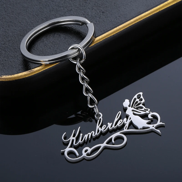 Porte-clés personnalisé en métal avec prénom
