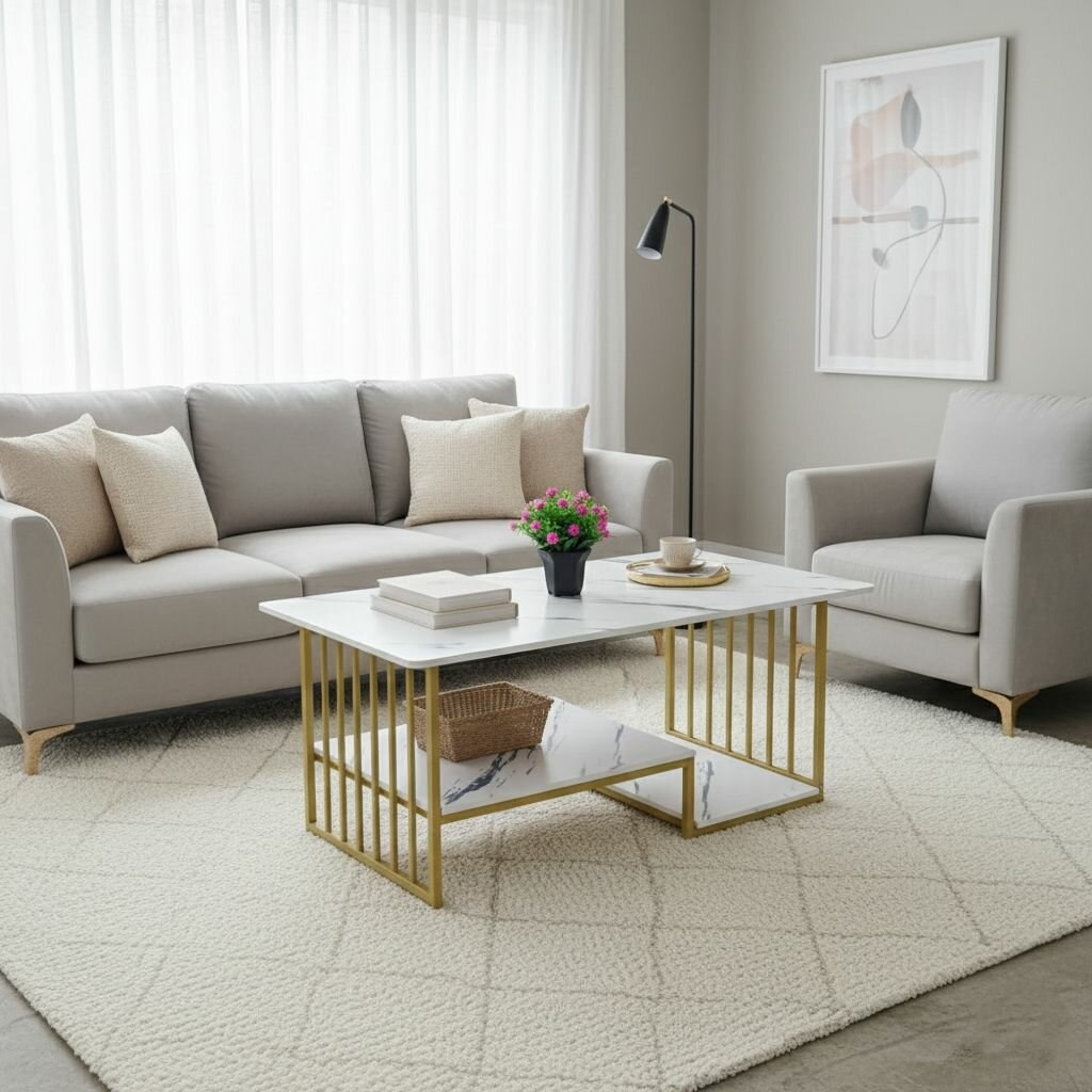 Table basse en marbre chic