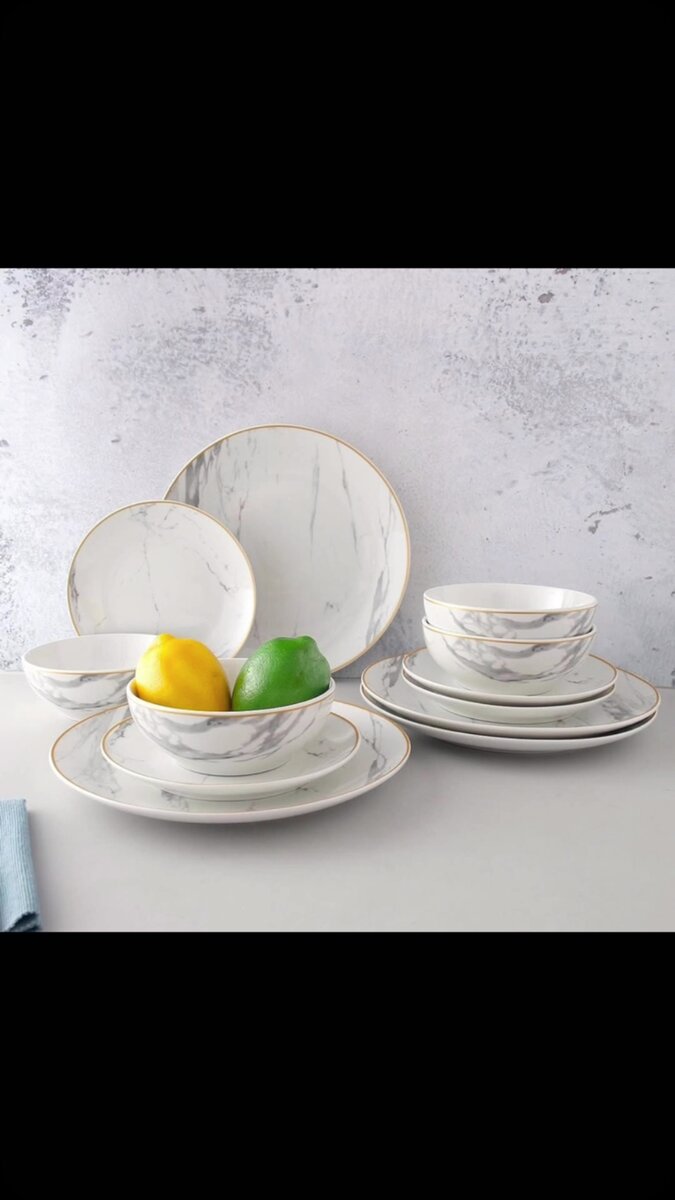 Mainstays 12-Pieces Stoneware Dinnerware Set