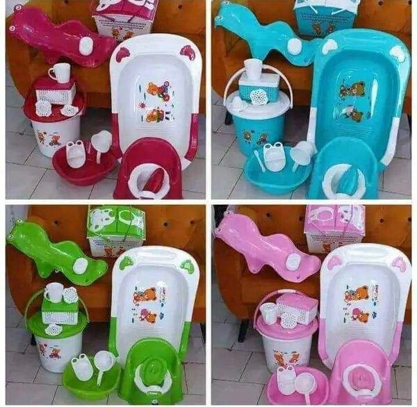 Ensemble de bain bébé - Cuve pliable - Accessoires de bain