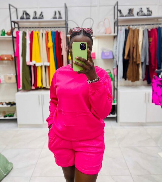 Women's sports suit shorts + sweatshirt