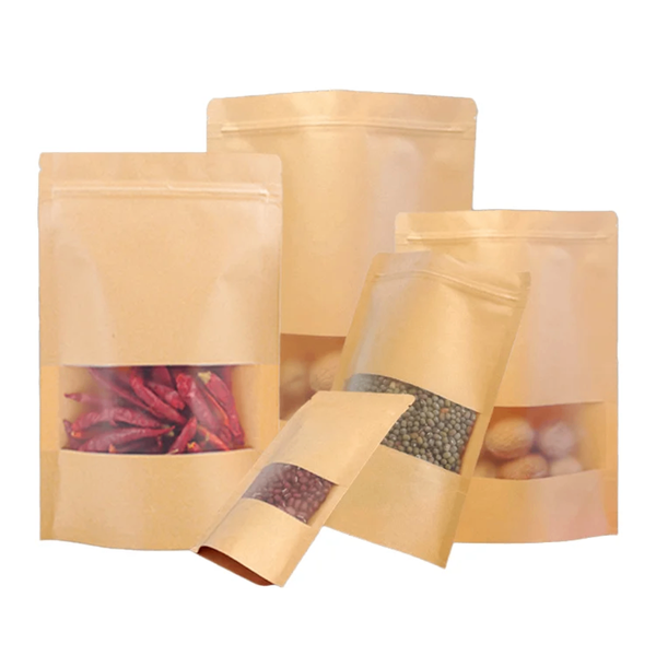 Sacs alimentaires en kraft avec fenêtre