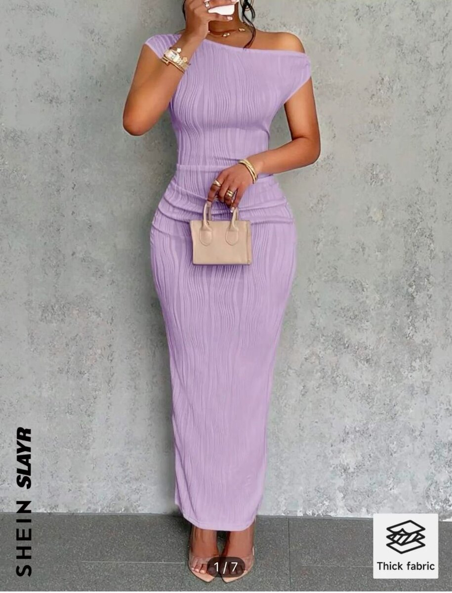 Robe longue élégante lavande