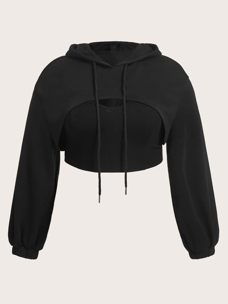 Cropped sweater with inner