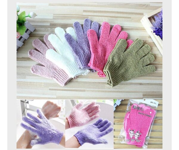 Gants exfoliants de douche