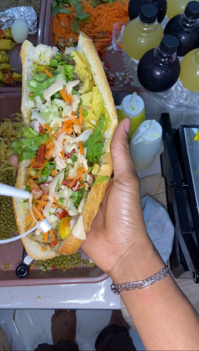 Sandwich viande haché avec jus