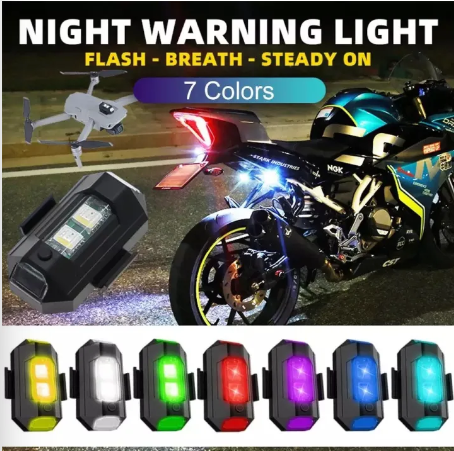 Universal Led Aircraft Strobe Lights Anti Collision Warning Light with USB Charging 7 Colors