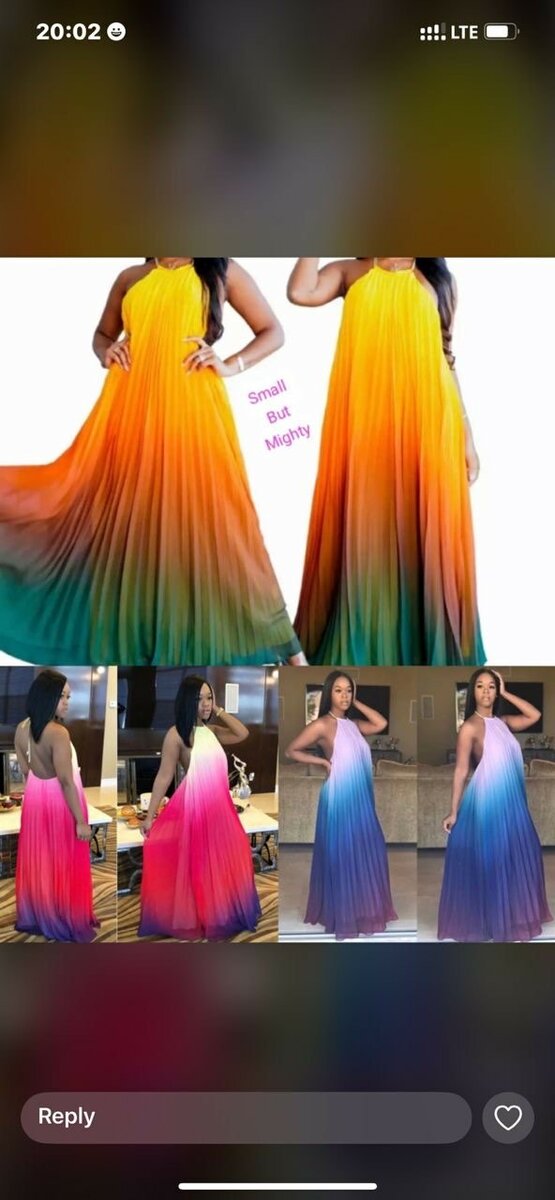Lovely pleated Maxi dress available