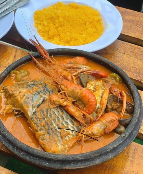 Soupe du pêcheur,sauce foufou