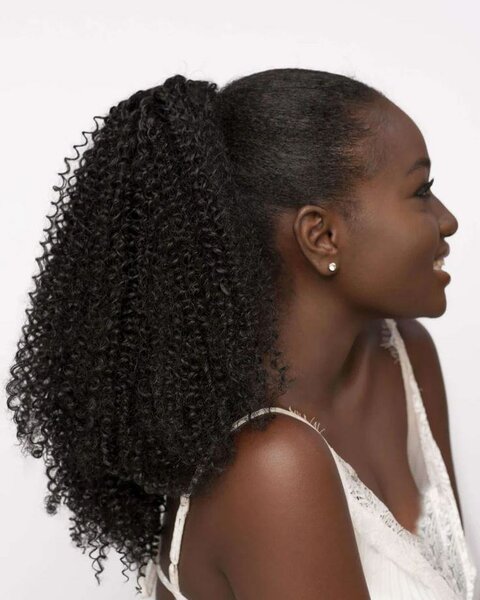 Postiche volumineux bouclé naturel