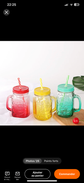 Pot maçon en verre