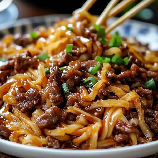 Nouilles au boeuf hachée épicé