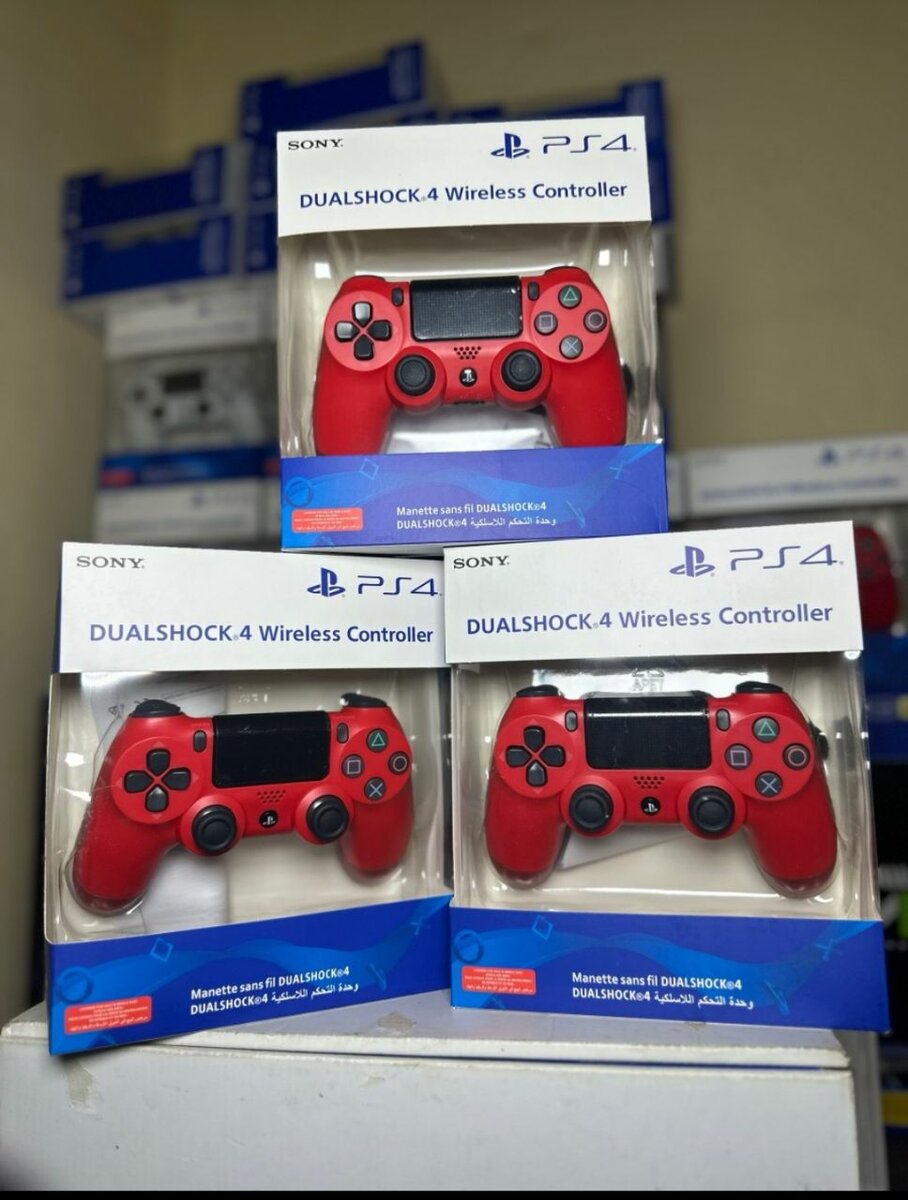 Manette PS4 rouge sans fil