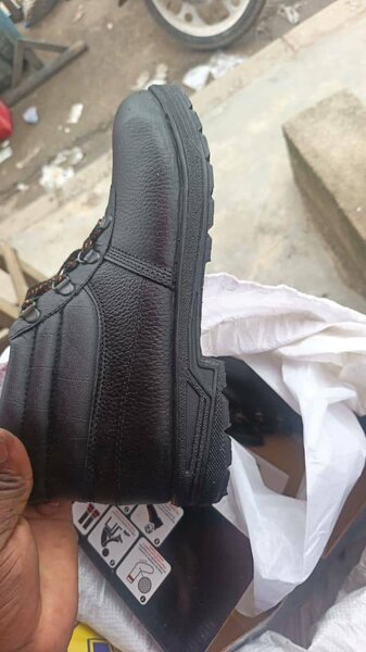 Chaussures tactiques en cuir noir pour homme