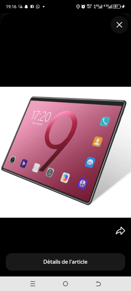 Tablette Android 9,8 pouces