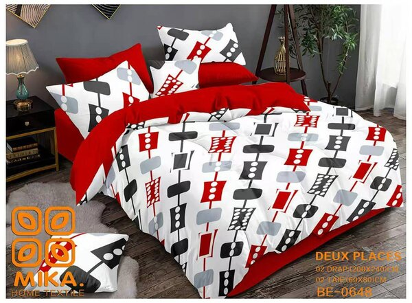 Parure de lit MIKA motifs colorés