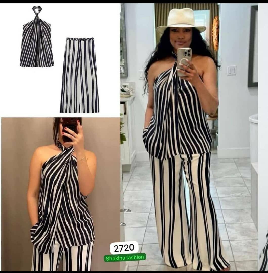 Ensemble à rayures chic