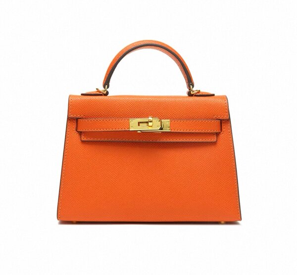 Sac à main en cuir orange élégant