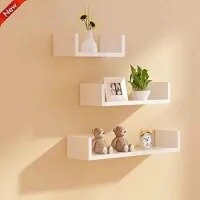 U shaped floating shelves Wall hanging shelves Book shelf Storage shelf Wall decoration shelf Pack of 3