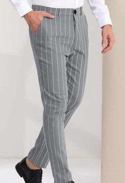 Pantalons à rayures élégants