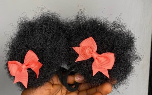 Mini Afro Ponytails