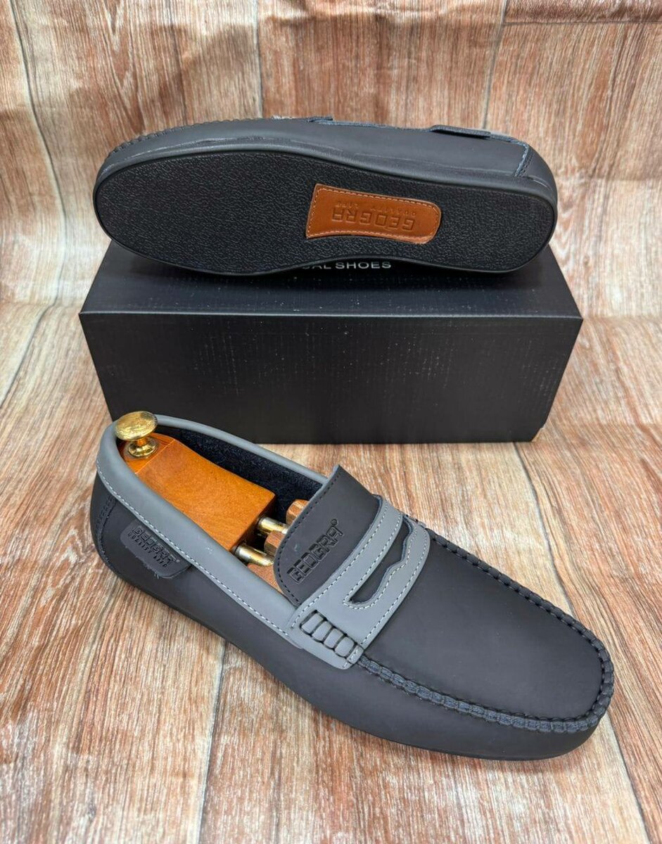 Mocassins en cuir décontractés homme