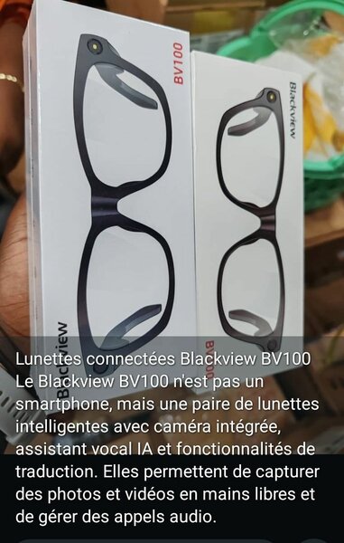 Blackview BV100 Smart AI Glasses - Lunettes Intelligentes avec Camera