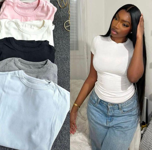 T-shirt basique femme coton