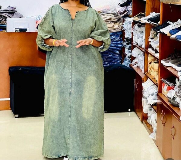 Robe longue en jean pour femmes