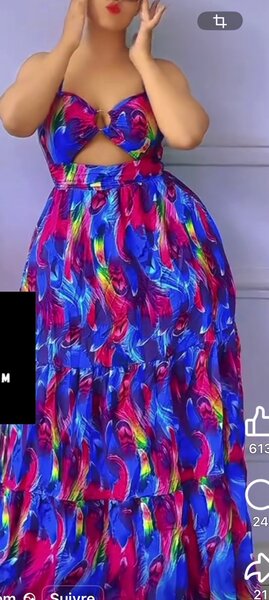 Robe longue colorée été