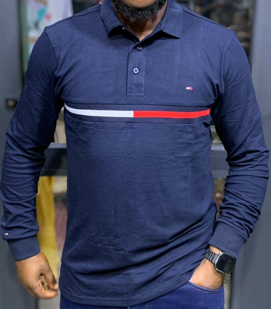 Polo à manches longues homme