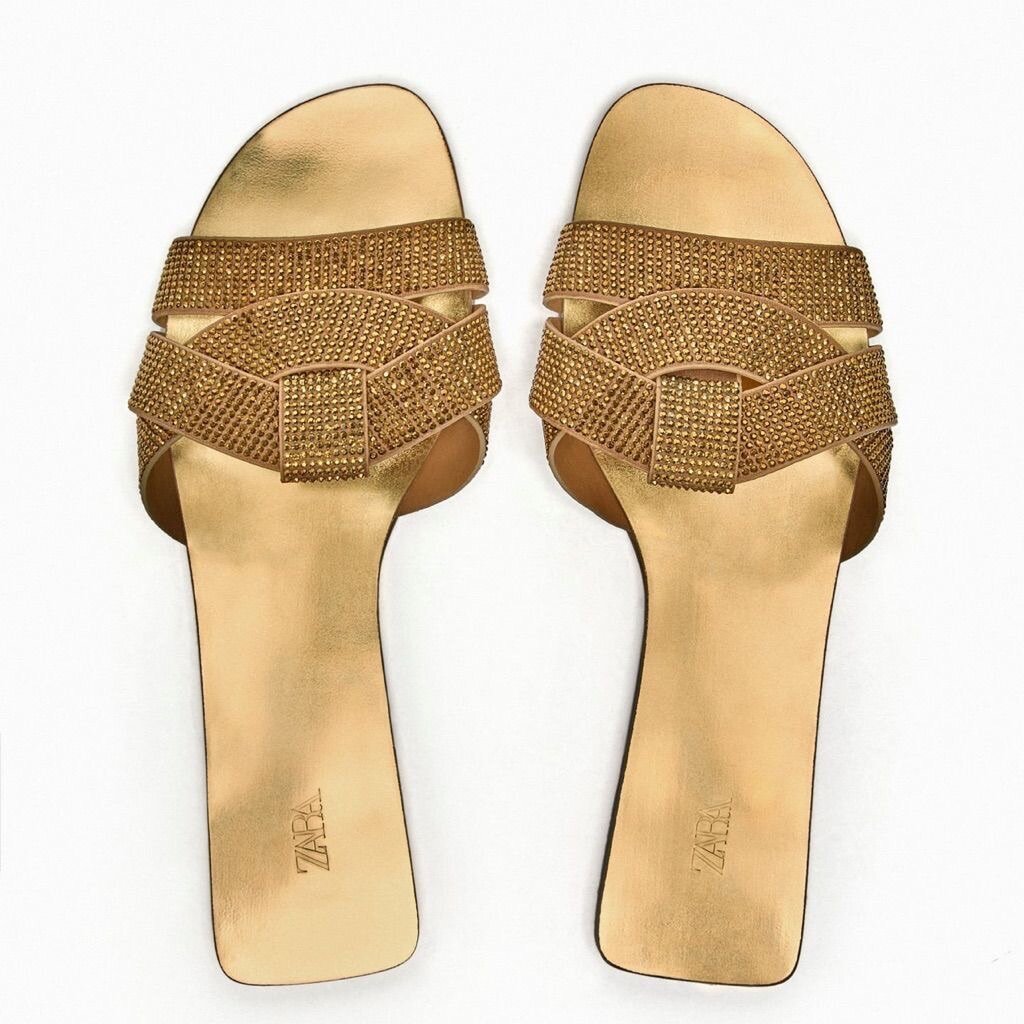 Sandal Zara metallic original