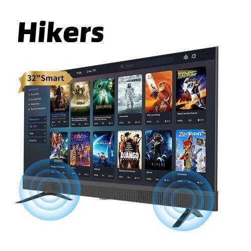 Hikers Android TV LED-32 SMART TV HD-Noir-Built In Decoder
