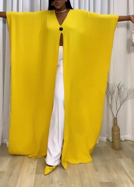 Robe longue jaune élégante