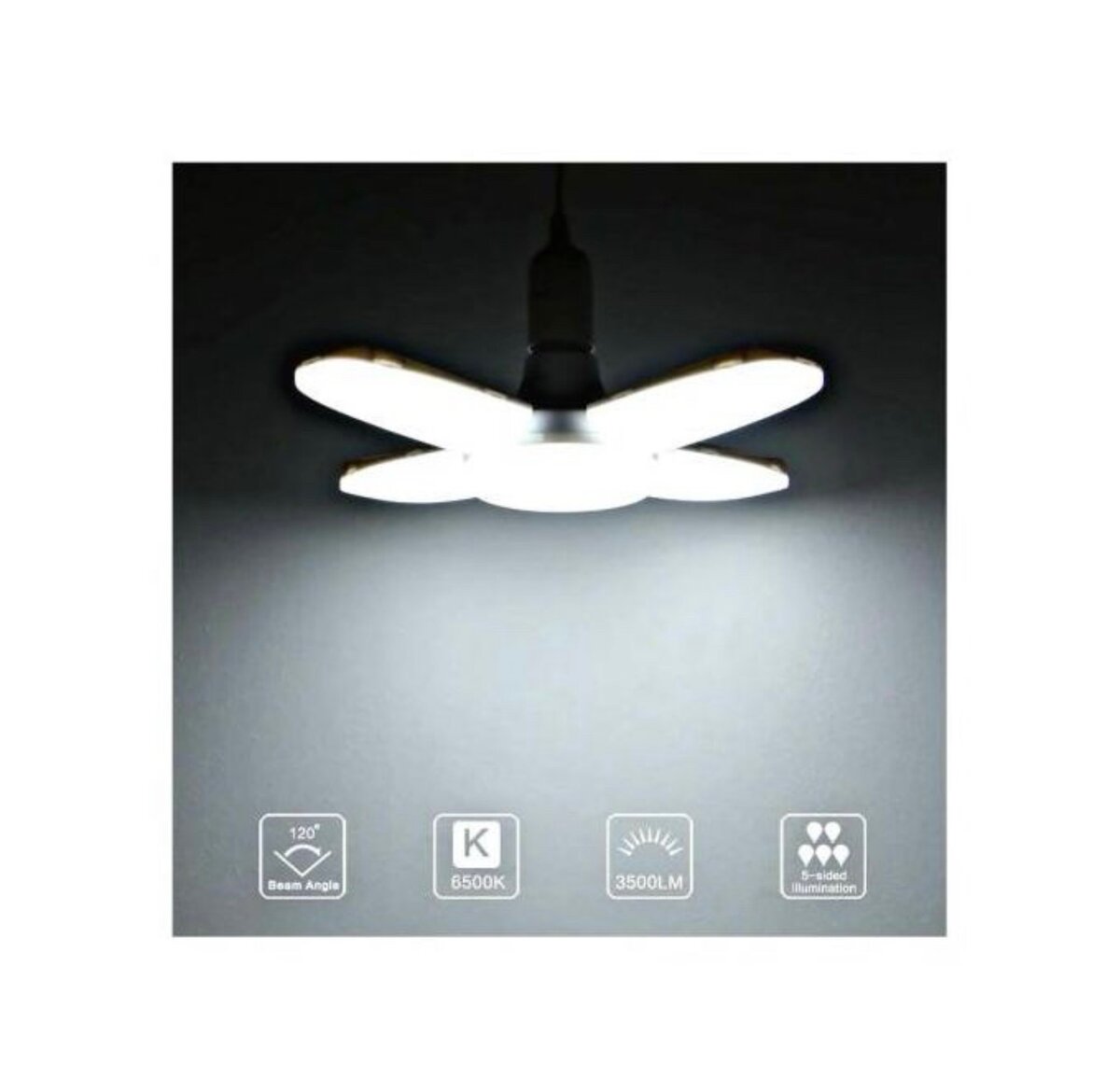 Ampoule Led Crochet Sous Forme De Ventilateur Très Puissant