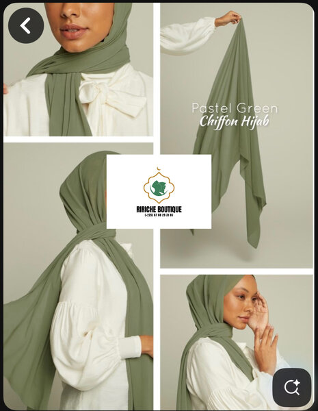 Hijab en chiffon élégant