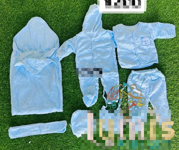 Newborn baby kit, boy, blue, 7 pieces